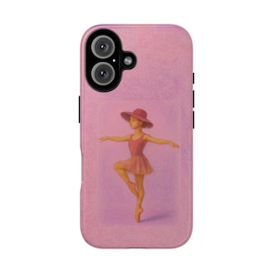 Ballet Dancer Phone Case, Tough Cases for Dance Lovers, Ballet Gifts, Cute Pink Phone Cover, Unique Gift for Her