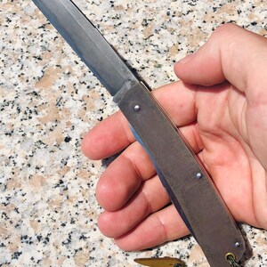 Denis Lagarde 12A PERO handcrafted multi-function folding pocket knife, XC100 steel, brand new, with certificate of authenticity and sheath.