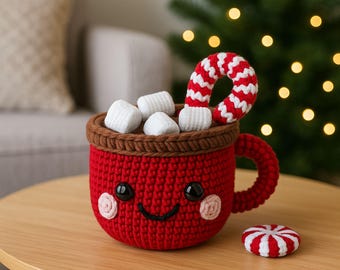  Hot Chocolate ぬいぐるみ クリスマスカップ Giant Plush Hot Chocolate Cocoa Plushie Stuffy Kawaii Magenta