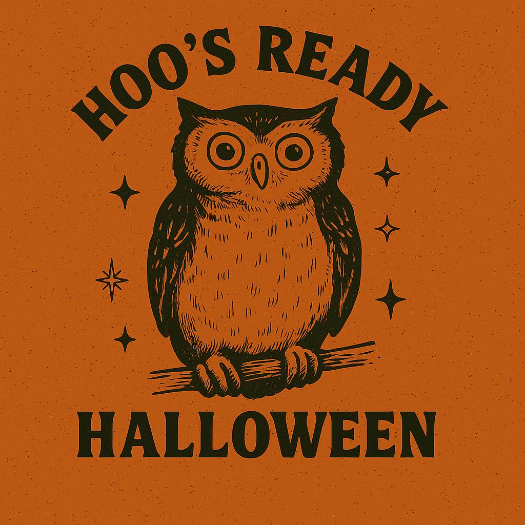 Owl Halloween PNG | Vintage Halloween Shirt Design | Funny Retro Halloween Sublimation for Kids | DP