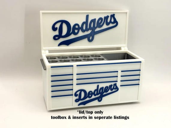 貴重！LAアメリカヴィンテージ　MLBドジャースDodgersゴミ箱　USA野球 MLB LA Dodgers Inspired Toolbox Business Card and Pen Holder