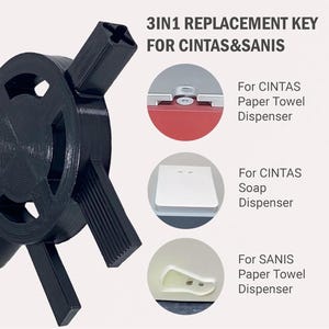Cintas & Sanis Dispenser de Papel Toalha, Sabonete e Papel Higiênico Chave