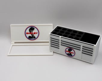 Shelby Inspired Toolbox Business Card and Pen Holder – Mini Tool Chest Desk Organizer