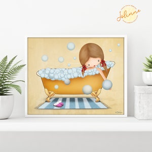 Kids bathroom picture,Girls bathroom wall art,Poster for kids bathroom