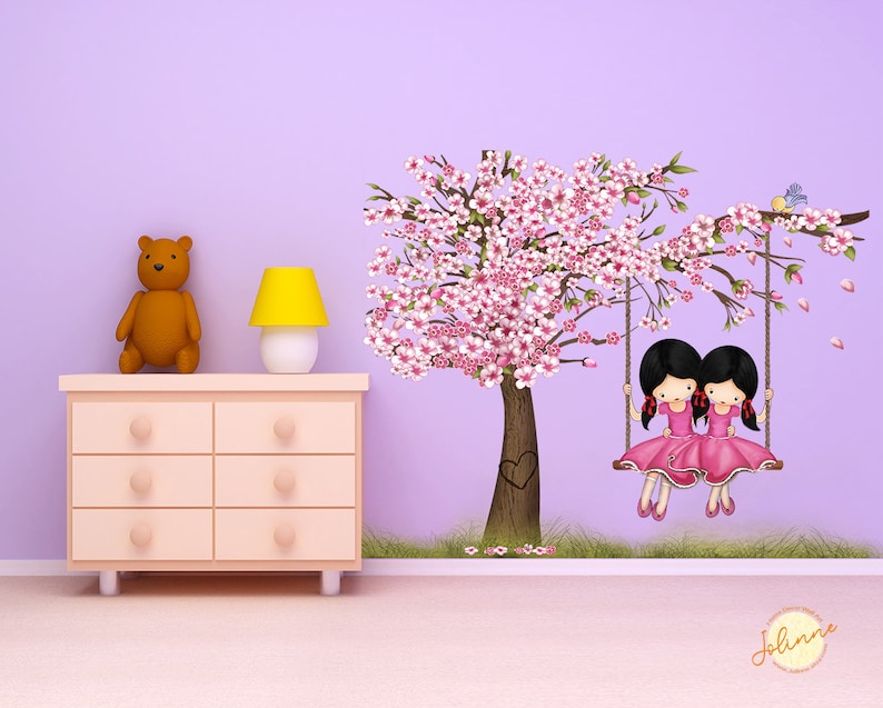 Cherry blossom vinyl wall decal cherry blossom wall decals for Etsy