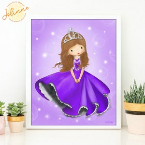 Personalized childrens room decor,Princess wall art,Baby nursery art,Pink princess room,Toddler room princess wall art,Baby girl room poster image 5