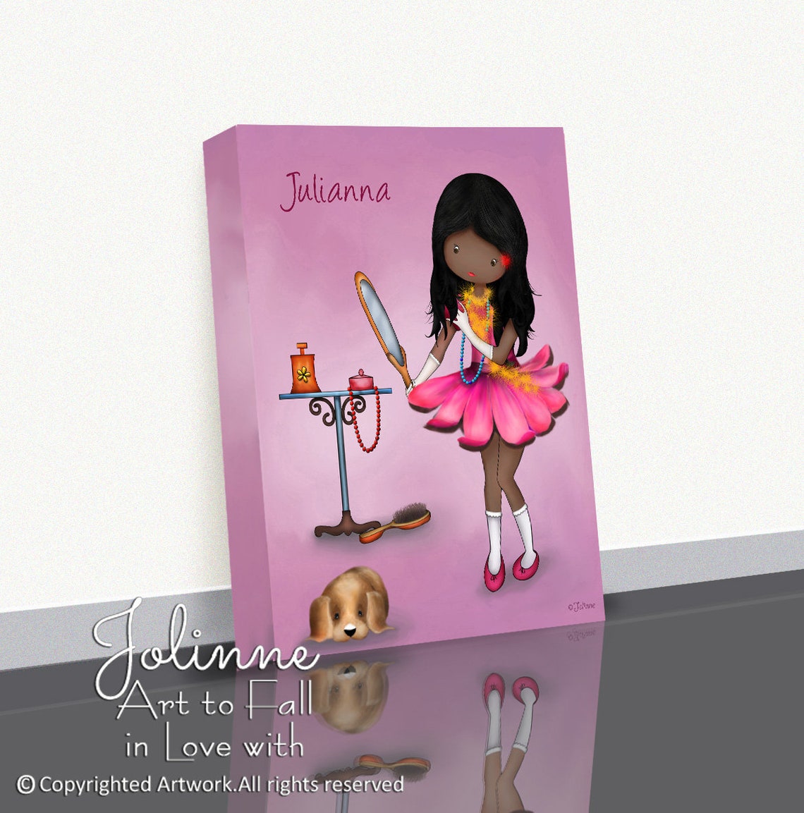 Wall Décor for Pink Girl Room11x14 Canvas Pink Girl - Etsy