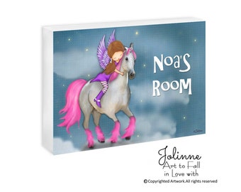 Custom door sign unicorn,Kid unicorn artwork,Wall decor for nursery unicorn,Wall decor toddler girl unicorn,Wall decor unicorn artwork