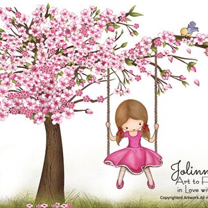 cherry blossom wall decal girls bedroom