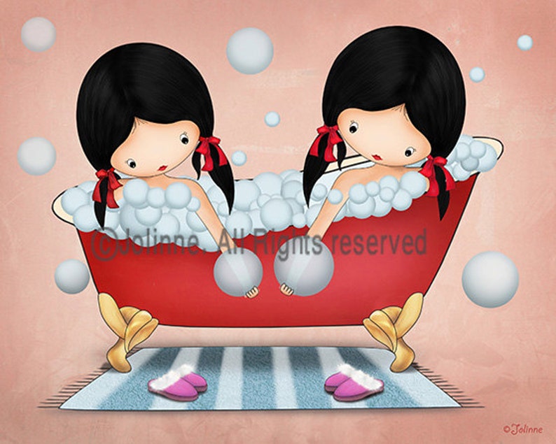 Bathroom Wall Art Kids Bathbathroom Wall Decor Kidsisters | Etsy