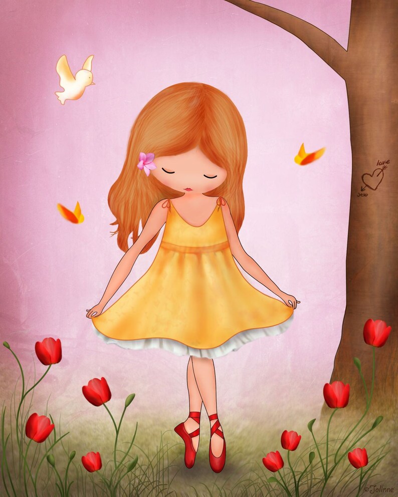 Dancing Girl Wall Art PrintDancing Girl PictureDancing Etsy