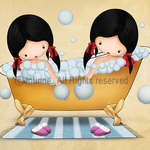 Sibling bath decor,brother and sister bathroom print,boy and girl wall art for child bathroom,bathroom wall decor kid,Kids bathroom artwork image 4