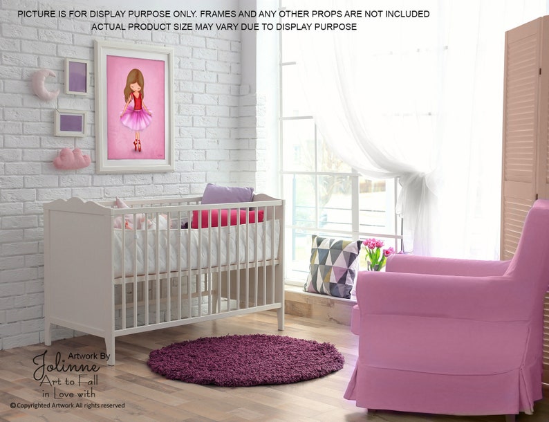 Baby nursery wall decor,Girls nursery wall art print poster, kids room decor, art for kids, children art prints sets, pink purple room decor image 5