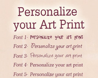 Agregue texto personalizado a su pedido, personalice su impresión de arte, arte personalizado, jolinne