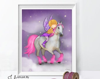 kid unicorn artwork,unicorn canvas wall art,Unicorn artwork for toddler room,Unicorn prints wall art,unicorn decor for girl bedroom