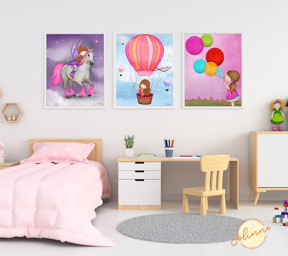 Girl Room Artwork 3 Set,artwork Little Girls Room,set of 3 Posters for Girls  Bedroom,baby Girl Nursery Decor,wall Decor Girl Bedroom Art -  Israel