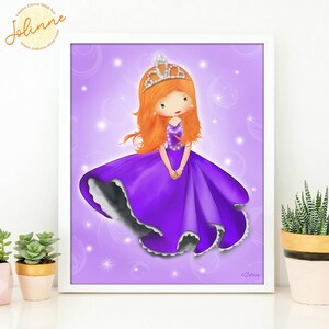 Personalized childrens room decor,Princess wall art,Baby nursery art,Pink princess room,Toddler room princess wall art,Baby girl room poster image 3