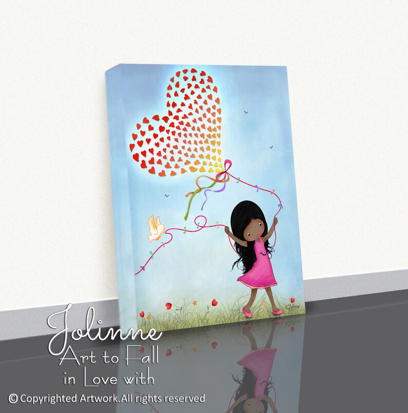 African American Girls Artafrican American Kid Wall Etsy