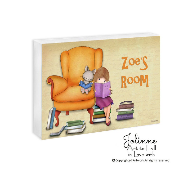 Brothers room door sign,Personalized kids name plaque,Boys book nook sign,Brothers door plaque,Kids personalized gift bild 4