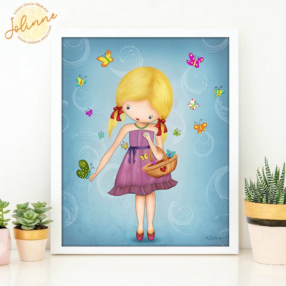 Nursery poster girl,Turquoise nursery wall art print,Baby room decor,Children's room artwork,Home decor kids room,Toddler bedroom wall art