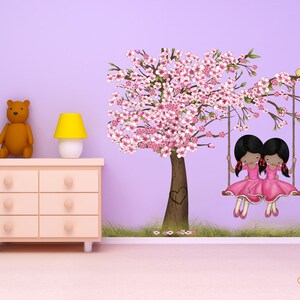 cherry blossom wall decal sisters bedroom