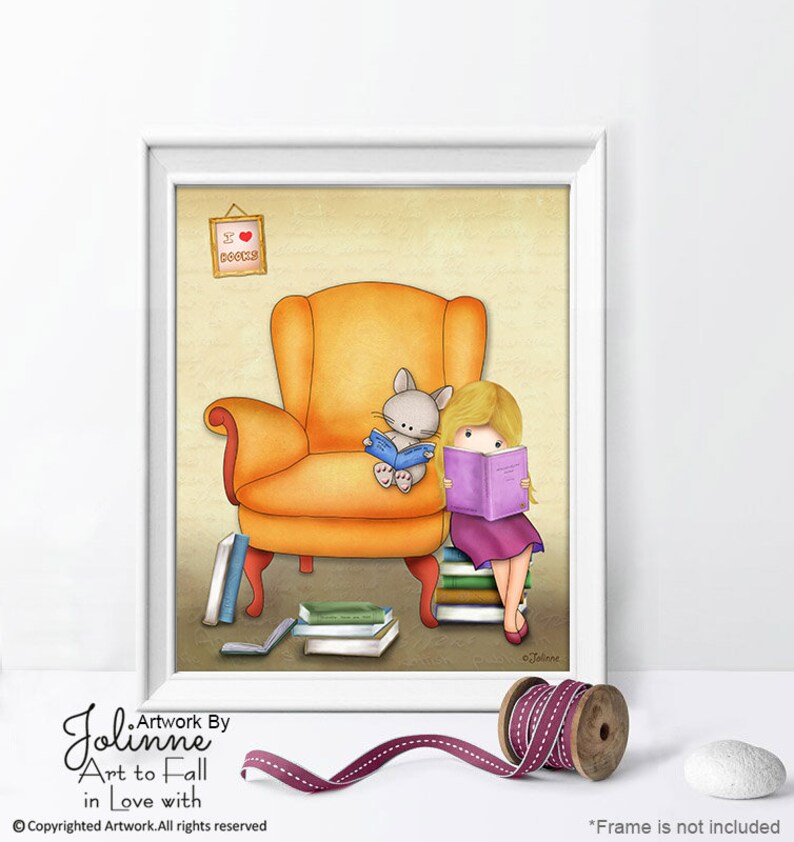 Classroom posters,Kids room wall art,Book Lover Wall Art Poster,Children books posters,Nursery decor,Book nook room picture image 2