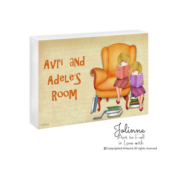 Personalized Kids Reading Room Sign, Teacher Gift