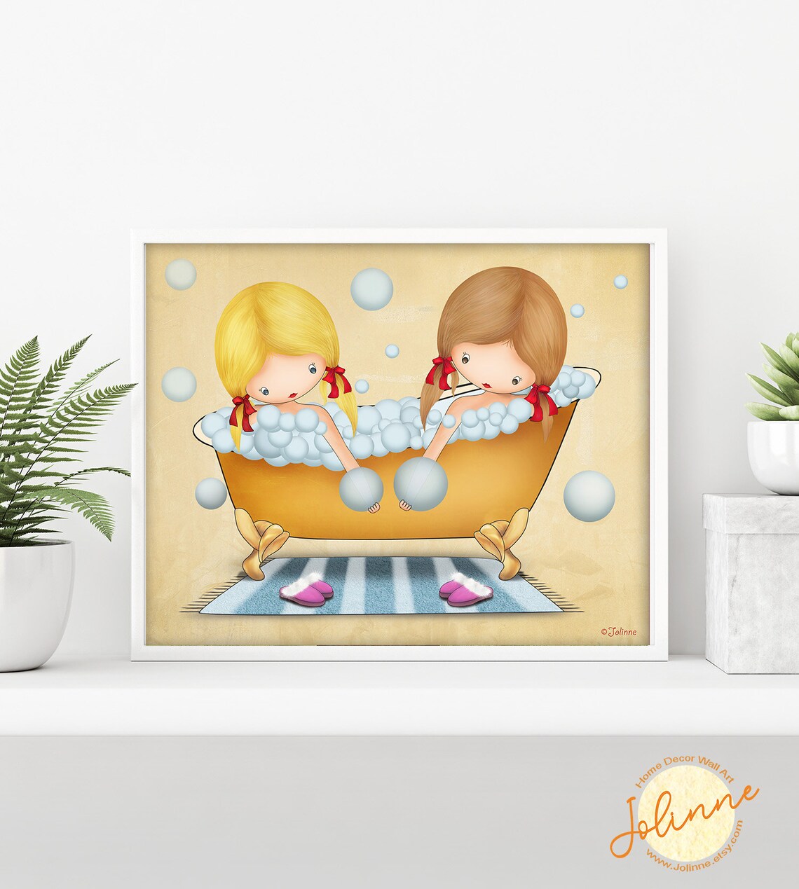 Bathroom Wall Art Kids Bathbathroom Wall Decor Kidsisters | Etsy
