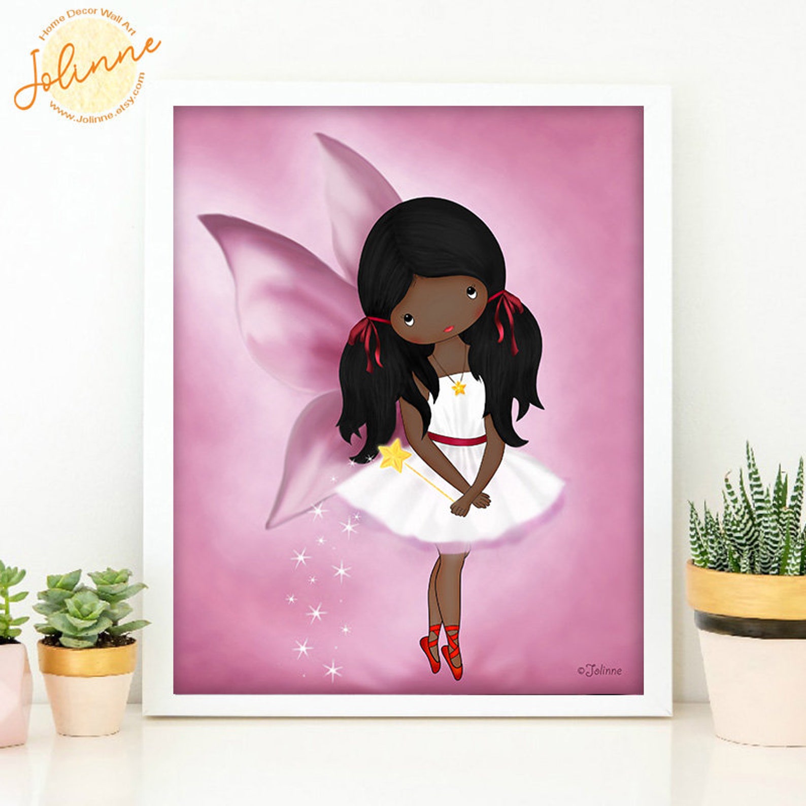 Set of 4 Kids Wall Art Girls Room Decor Nursery Art Pink | Etsy