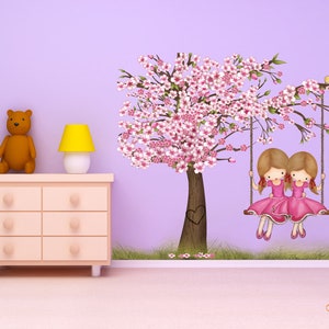 cherry blossom wall decal girls bedroom