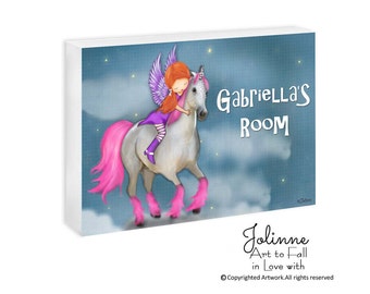 Personalized Unicorn Name Plaque, Girls Room Decor
