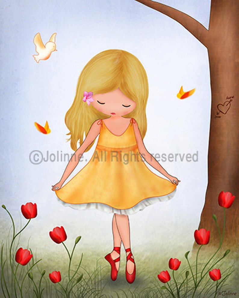Dancing Girl Wall Art Printdancing Girl Picturedancing Etsy