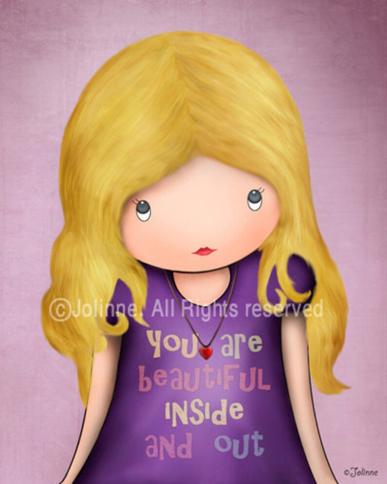 You are beautiful inside and out Girls room poster,Africa america girl wall art purple,decor toddler girl room,Africa america art child image 3