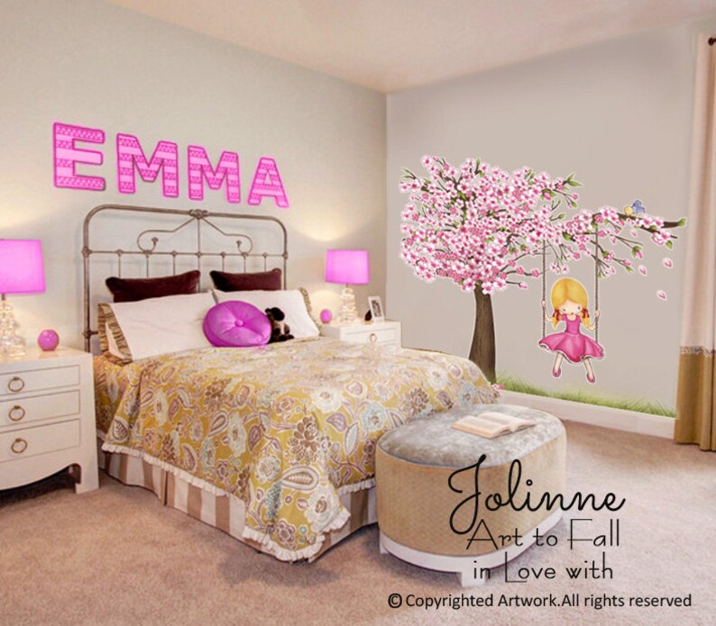 cherry blossom wall decal girls bedroom