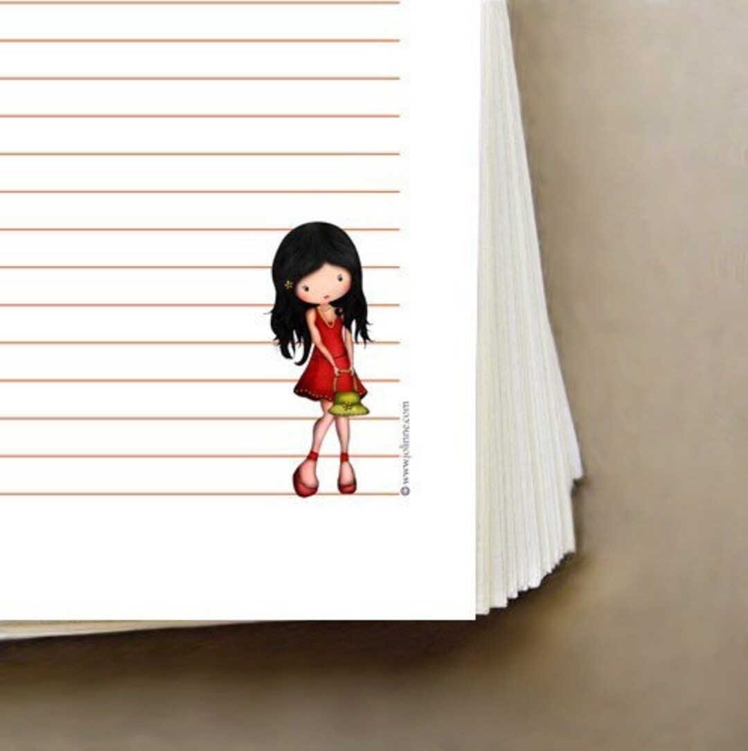 Printable Papers Binder Filler Set Downloadable File, for Writing ...