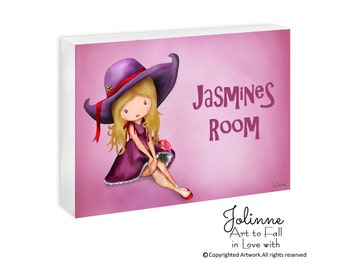 Girls Room Name Plaque,Custom Name Gift for Kids,Children's Room Door Sign,Toddler Nursery Art,Personalized Wall Art Baby Name,Welcome Sign