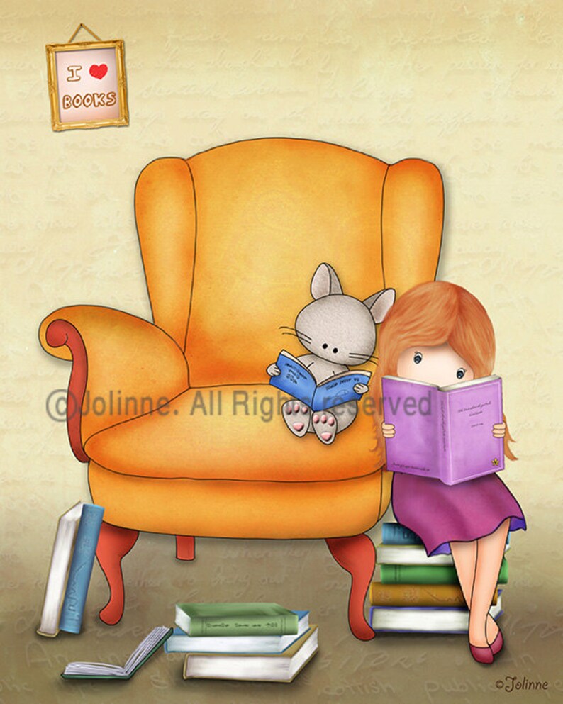 Classroom posters,Kids room wall art,Book Lover Wall Art Poster,Children books posters,Nursery decor,Book nook room picture image 3