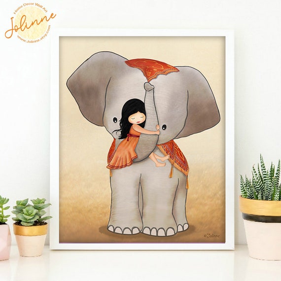Elephant Nursery Decor,Elephant Posters for Kids,Kids Room Decor,Childrens Bedroom Wall Art Print,Artwork for Baby Room,Nursery Artwork