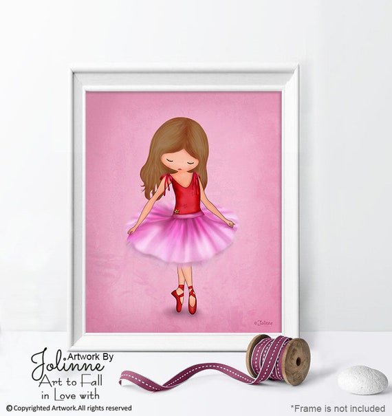 Ballet Girl Wall Decor,Ballerina Poster Artwork,Girls Room wall Art,Dancer bedroom decoration,Nursery Ballet Art,Ballerina room decor