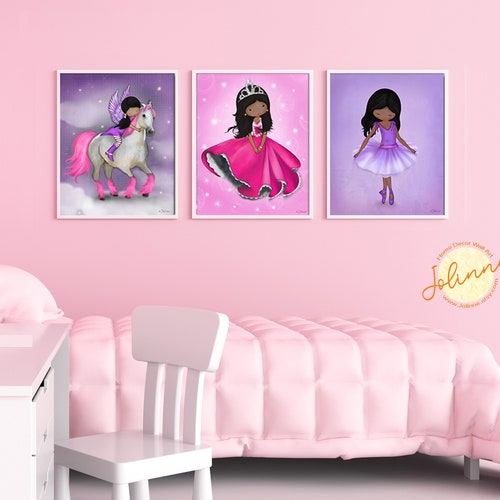 Afro Toddler Girl Room Decor Wall Art for Girl Girls Etsy