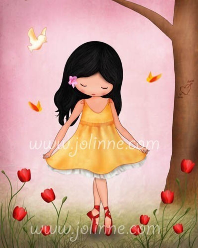 Baby room wall decor girl,Ballerina art print,Baby girl room decor,Ballerina gift for girl image 4