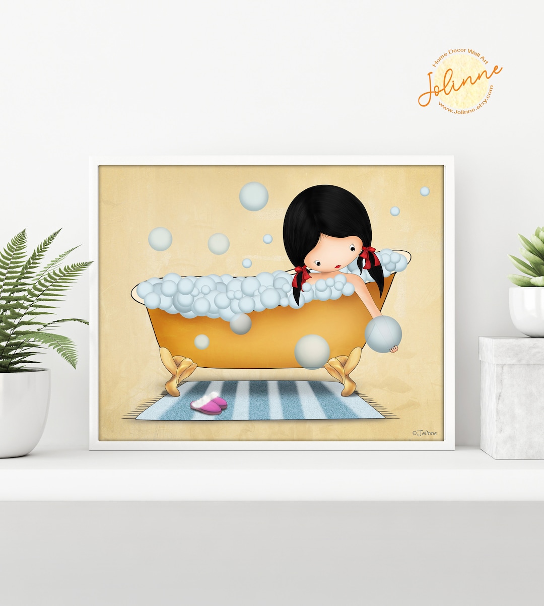 Girl Bathroom Decor,girl Bathroom Wall Art,girl Personalize Bathroom