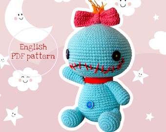 Scrump Amigurumi Crochet Pattern: Lilo & Stitch Inspired Doll (PDF Download)