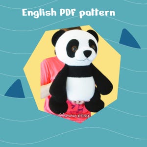 Giant Panda Amigurumi Crochet Pattern: 22&quot; Plush Doll (PDF Download)