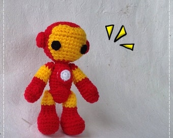 Iron Man 6 inches - PDF amigurumi crochet pattern