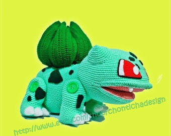 Bulbasuar 23 inches - PDF amigurumi crochet pattern