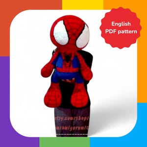 Giant Spiderman Crochet Pattern: 22&quot; Superhero Plush Doll (PDF Download