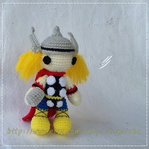 Thor 6 inches PDF amigurumi crochet pattern image 1