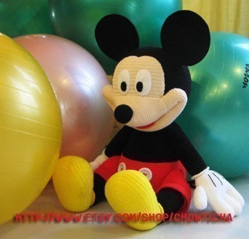 Mickey Mouse 35 inches PDF amigurumi crochet pattern image 4