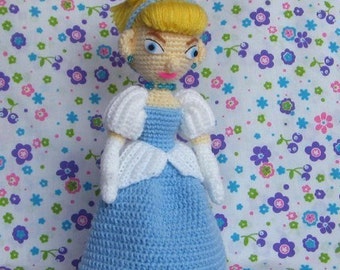 Lady CINDERELLA 10 inches - PDF amigurumi crochet pattern